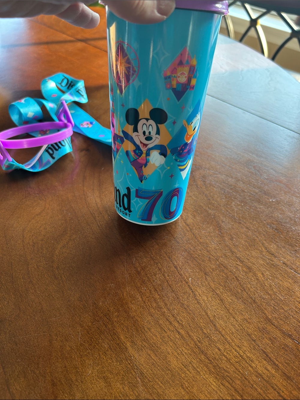 Disney 70th Anniversary Mickey & Friends Turquoise Travel Cup